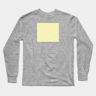 Herringbone pattern in yellow. Long Sleeve T-Shirt